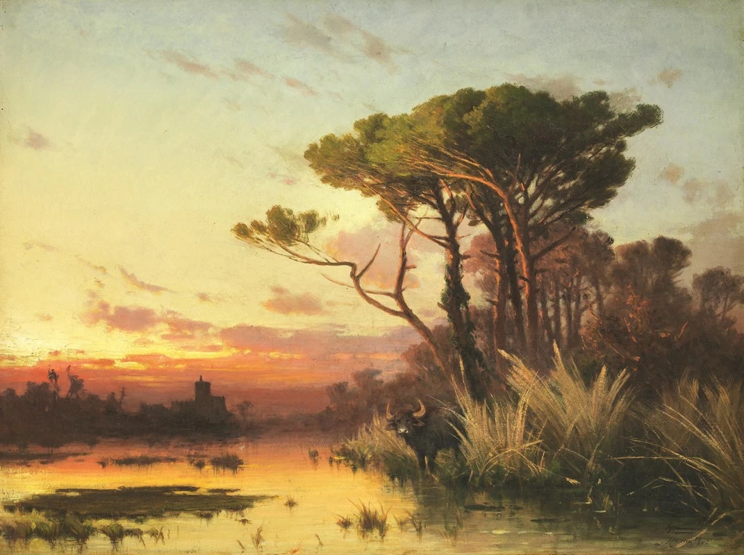 Tramonto sulla palude